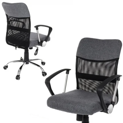 Офісне крісло Nordhold 2502 в сіточку сіре. Стиль та Функціональність для Сучасного Офісу