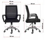 Офісне крісло MemFlow BLACK K10-комфорт та стиль для сучасного інтер'єру - Зображення 12