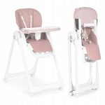 Стільчик для годування ECOTOYS HA-013 , рожевий -регулюється по висоті, екошкіра, подвійні лямки - Зображення 3