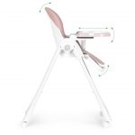 Стільчик для годування ECOTOYS HA-013 , рожевий -регулюється по висоті, екошкіра, подвійні лямки - Зображення 2