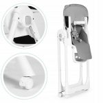 Стільчик для годування ECOTOYS HA-013 ,ТЕМНО-СІРИЙ -регулюється по висоті, екошкіра, подвійні лямки-Зручність і безпека - Зображення 5