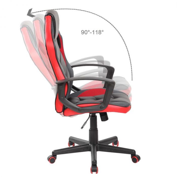 Офісне крісло ModernHome 9502M RED. Ергономіка і Сучасний Дизайн - Зображення 5