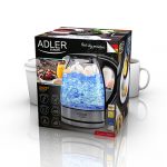 Скляний чайник Adler AD 1225: 1.7 літра для насолоди чаю