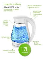 Чайник Adler AD 1274 1.7L white: Класичний вигляд для елегантного чаювання - Зображення 5