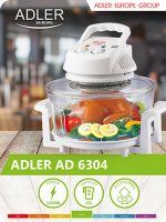 Аерогриль Adler AD 6304 12L: Готуйте смачні страви з ароматом грилю
