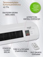 Тепловентилятор Adler AD 7714 потужний варіант для обігріву та економії електроенергії - Зображення 2