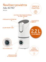 Зволожувач повітря Adler AD 7957 2,2L - Зображення 4