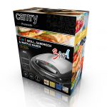 Бутербродниця-вафельниця-гриль Camry CR 3024 - багатофункціональний пристрій для приготування бутербродів, вафель та грилювання від Camry - Зображення 2