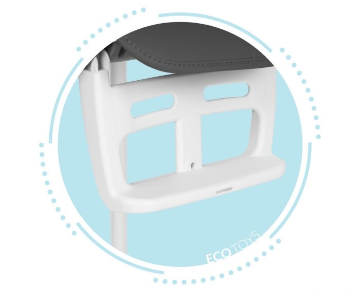 Складний дитячий стільчик для годування ECOTOYS 3 в 1 HA-009 сірий Зручність, функціональність і стиль для вашого малюка - Зображення 5