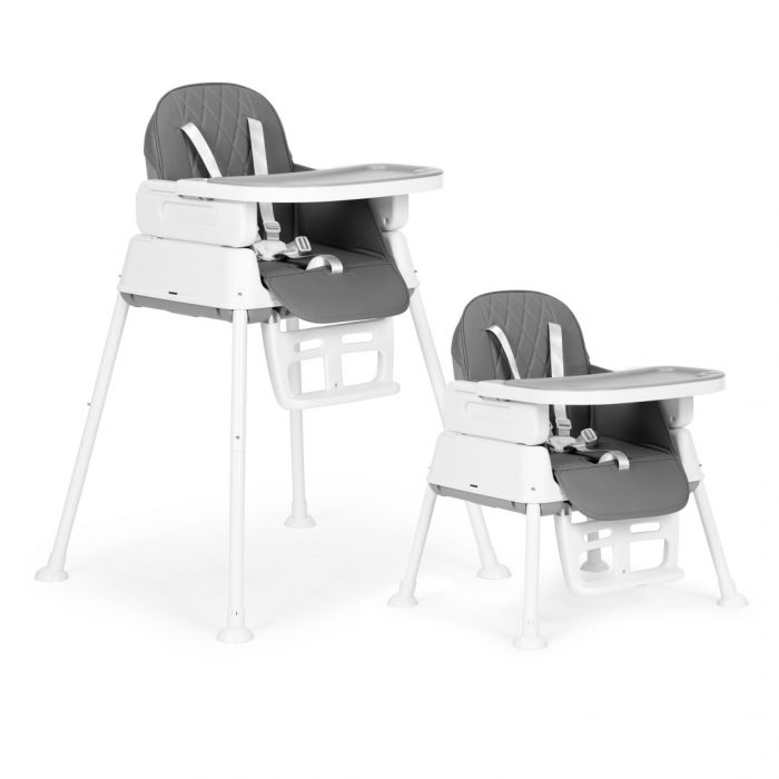 Складний дитячий стільчик для годування ECOTOYS 3 в 1 HA-009 сірий Зручність, функціональність і стиль для вашого малюка - Зображення 2