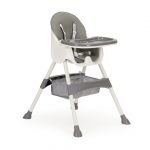 Стільчик для годування 2 в 1 з 5-точковими ременями ECOTOYS, сірий HC-823 Комфорт і практичність для кожного етапу росту вашої дитини - Зображення 2