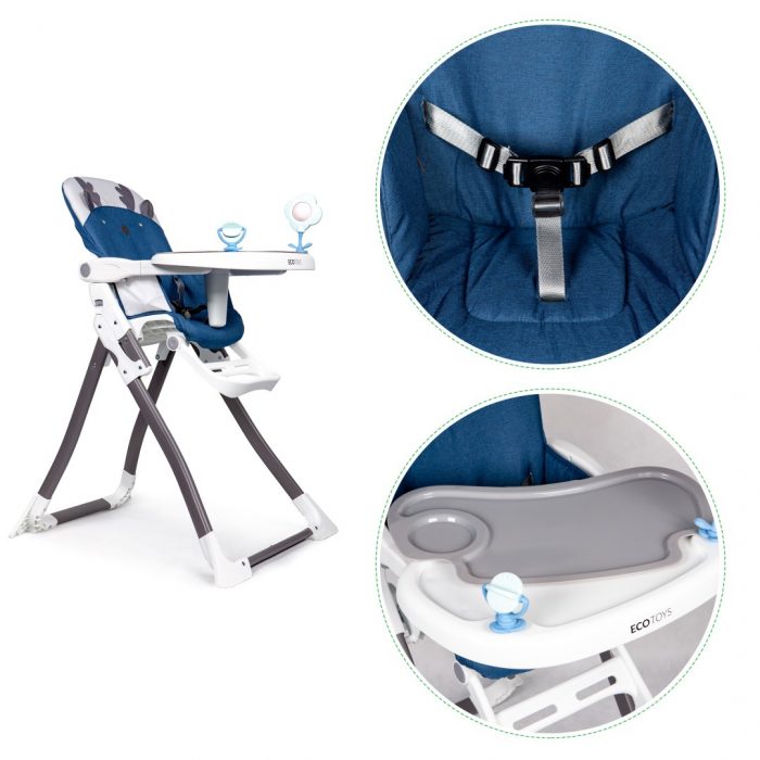 Стільчик для годування ECOTOYS HC301-1904-Стильний дизайн та функціональність - Зображення 6