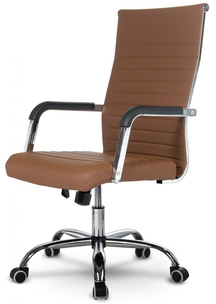 Офісне крісло Sofotel Boston з еко-шкіри,коричневе. Для Комфорту та Витонченого Інтер'єру - Зображення 2