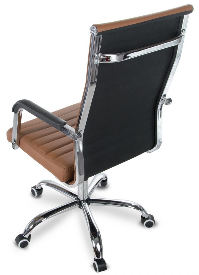 Офісне крісло Sofotel Boston з еко-шкіри,коричневе. Для Комфорту та Витонченого Інтер'єру - Зображення 3
