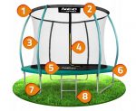Батут Neo-Sport Premium 312 см з Внутрішньою Сіткою (NS-10C181) + Драбинка - Розваги для Дітей з Безпекою - Зображення 3