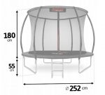 Батут Neo-Sport Premium 252 см з Внутрішньою Сіткою (NS-08C231) + Драбинка - Безпечні Розваги для Сім'ї - Зображення 3