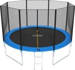 Дитячий Садовий Батут FunFit із Захисною Сіткою + Драбинка 374 см