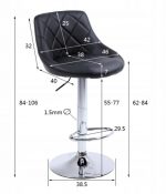 Барне Крісло VELACO 106 cm XENA01-GR-BL - Стильний Вибір для Вашого Бару - Зображення 8