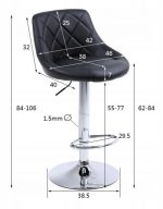 Барне Крісло VELACO 106 cm XENA02-BL-BL - Стиль і Комфорт для Вашого Бару - Зображення 6