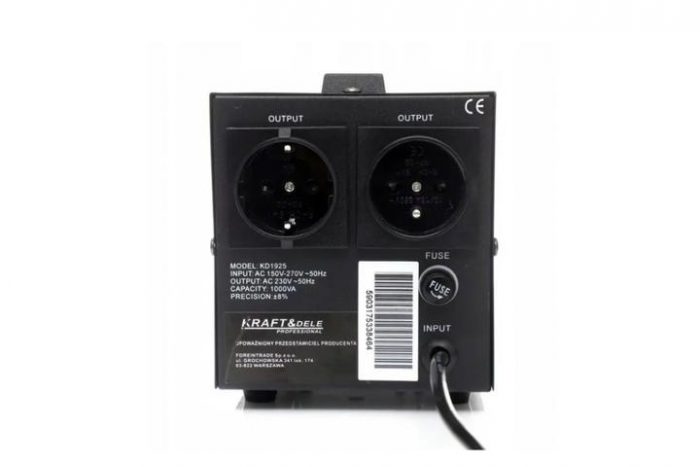 Стабілізатор Напруги Kraft&Dele KD1925 1000 Вт - Надійний Захист Вашої Електроніки - Зображення 7