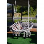 Крісло Підвісне Бразилійське Гойдалка Гамак Bonro B-092 Сірий - Комфорт та Стиль для Вашого Саду - Зображення 5