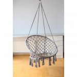 Крісло Підвісне Бразилійське Гойдалка Гамак Bonro B-092 Сірий - Комфорт та Стиль для Вашого Саду - Зображення 3