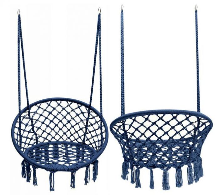 i85547661-43ba3ca7a8c4397d301a49a424de785e-1718182433672 Плетена Садова Гойдалка Підвісна FUNFIT Синя - Стильний Відпочинок на Свіжому Повітрі - Зображення 1