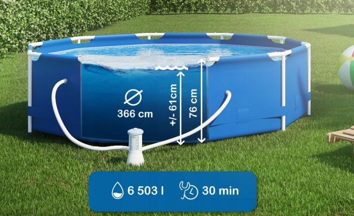 Каркасний Басейн Intex 28212 з Насосом 366x76 см - Літній Відпочинок у Вашому Саду - Зображення 4