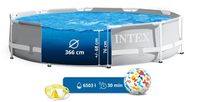 Каркасний Басейн Intex 26712 366x76 см з Насосом + Надувні Іграшки - Зображення 4
