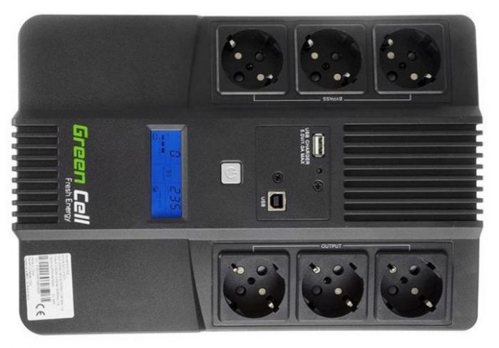 Джерело Безперебійного Живлення Green Cell AiO 600VA/360W (UPS06) - Захист Ваших Пристроїв - Зображення 2