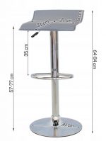 Барний Стілець Escal Сірий 707G - Стильний Дизайн для Вашого Бару або Кухні - Зображення 6