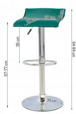Барний Стілець Escal Бірюзовий 707TR - Стильний Додаток до Вашого Бару - Зображення 6