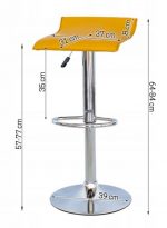 Барний Стілець Escal Жовтий 707HO - Стильний та Комфортний для Вашого Бару - Зображення 6