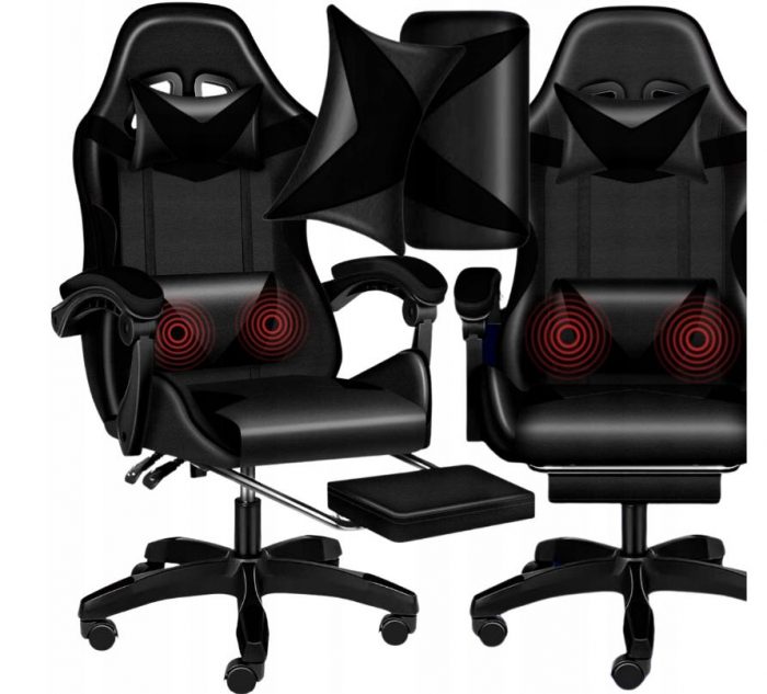 i86052706-efb56b7511e61ee45984aa73dbdec51d-1718954168202 Геймерське Крісло Memfis, Чорна Екошкіра - Стиль і Комфорт для Геймерів - Зображення 1