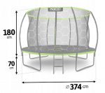 Батут Neo-Sport Premium 374 см із Внутрішньою Захисною Сіткою - Безпечні Стрибки - Зображення 5
