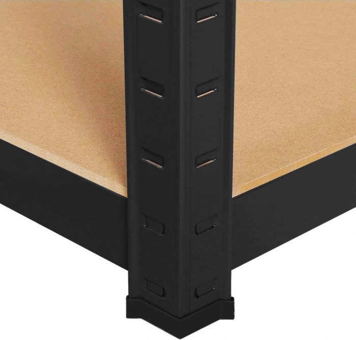 Металевий Складський Стелаж 150x75x30 см Чорний - Міцний і Просторий для Організації - Зображення 6