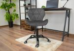 Офісне Крісло Muf-Art DARK - Сірий Оксамит на Чорній Ніжці - Стиль і Комфорт - Зображення 7