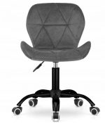 Офісне Крісло Muf-Art DARK - Сірий Оксамит на Чорній Ніжці - Стиль і Комфорт - Зображення 5