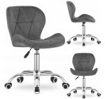 Офісне Крісло MemFlow K9, Сірий Оксамит - Елегантність і Зручність