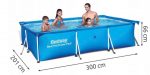 Каркасний Прямокутний Басейн BESTWAY 300x201 см 19 в 1 - Літній Відпочинок для Всієї Родини - Зображення 4