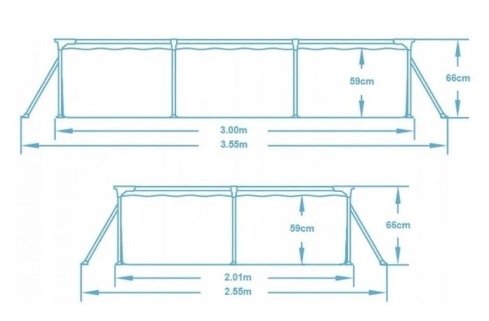 Каркасний Прямокутний Басейн BESTWAY 300x201 см 19 в 1 - Літній Відпочинок для Всієї Родини - Зображення 5