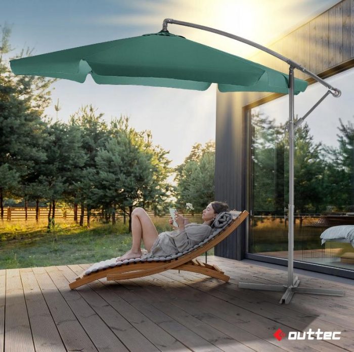 Велика Складна Садова Парасолька CLASSIC UV50 OUTTEC - Захисна парасолька з ультрафіолетовим захистом для саду - Зображення 2