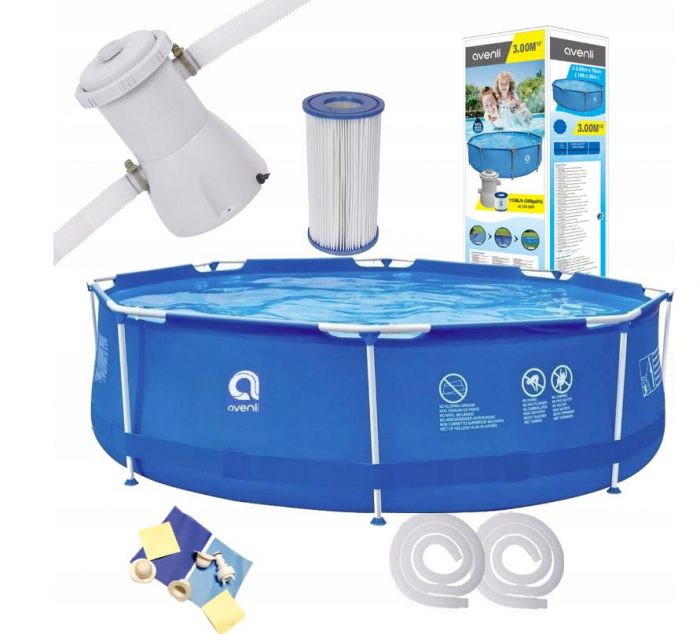 Каркасний Басейн Avenli 300х76 см + Насос + Фільтр - Ідеальний для Літнього Відпочинку - Зображення 3