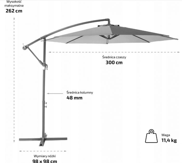 Садова Парасолька Modern UV50 OUTTEC О-42142 - Стильний Захист від Сонця - Зображення 2