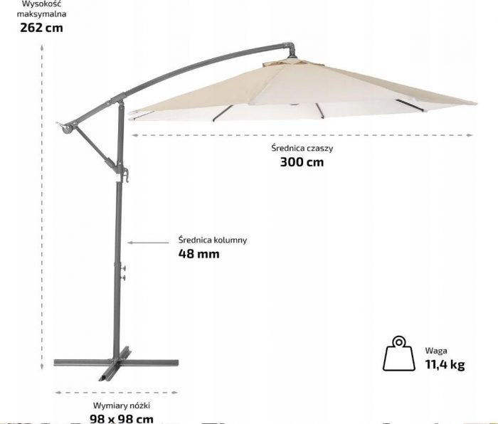 Садова Парасолька Modern UV50 Outtec О-42143 - Захист від Сонця з Елегантним Дизайном - Зображення 2