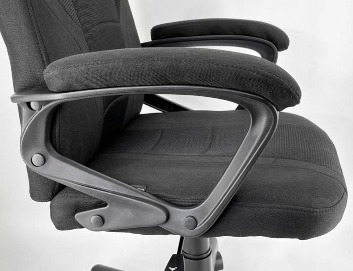 Офісне Крісло LUGANO MARIO BLACK FULL FABRIC - Елегантність та Комфорт для Робочого Місця - Зображення 9