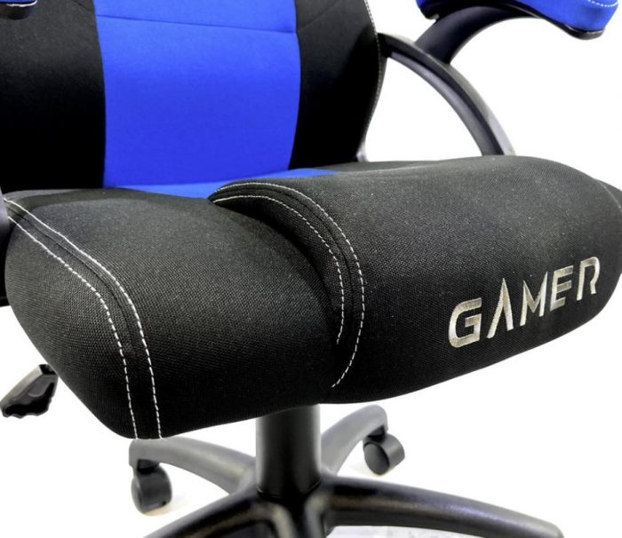 Геймерське Крісло Lugano CARRERA M BLUE FABRIC - Ідеальний Вибір для Геймерів - Зображення 8