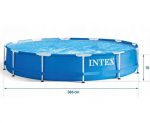 Каркасний Басейн Metal Frame Pool Intex 28212 366 x 76 см + Фільтр Насос - Якісний Відпочинок у Вашому Саду - Зображення 3