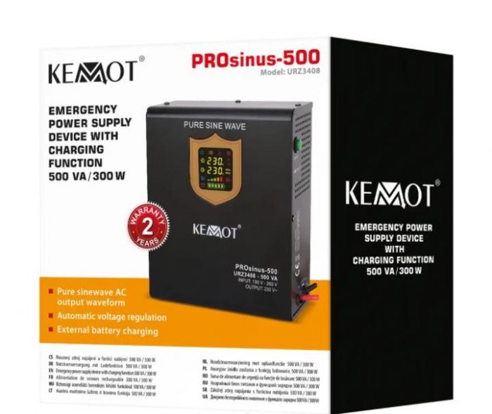 Джерело Аварійного Живлення Kemot URZ3408 PROsinus 500W - Стабільне Живлення для Ваших Пристроїв - Зображення 4