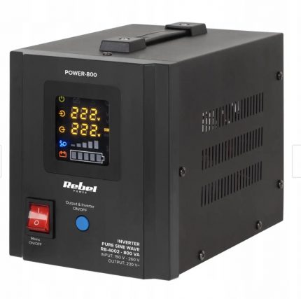 Аварійне Живлення Rebel POWER-800 - UPS 12V 230V 800VA/500W RB-4002 - Надійний Захист для Ваших Приладів
